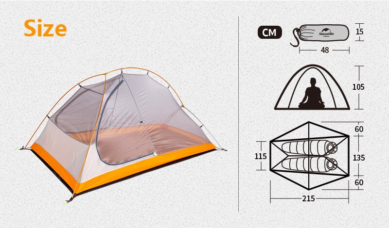 Cheap Goat Tents  Outdoor 2 People 20D Silicon Ultralight Riding Tents Double Layer Hiking Climbing Camping Tents Backpacking Cycling T Tents 